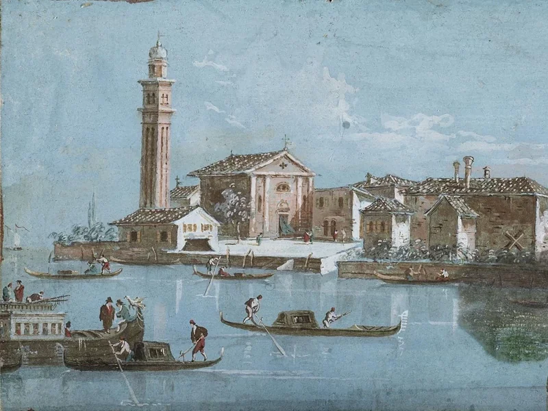 1764-Giacomo Guardi - Veduta dell'isola di San Giorgio in Alga